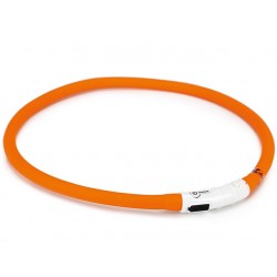 Lyshalsbånd, orange, genopladelig  - bestillingsvarer ca. 1 uge